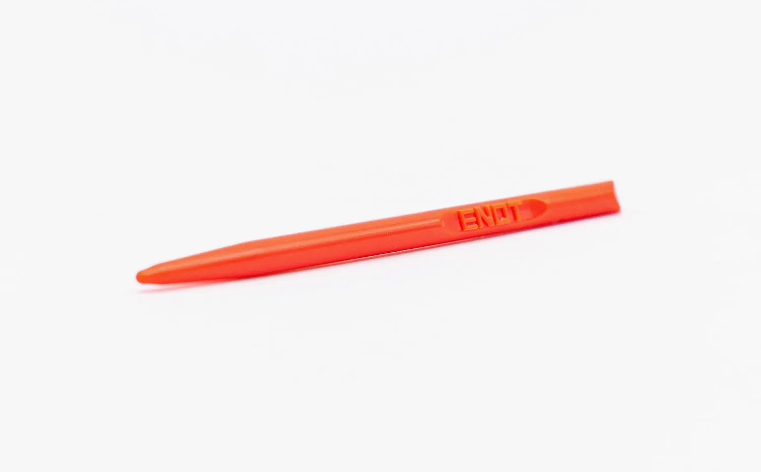 Orangefarbener Netztester Stift mit ENQT Logo