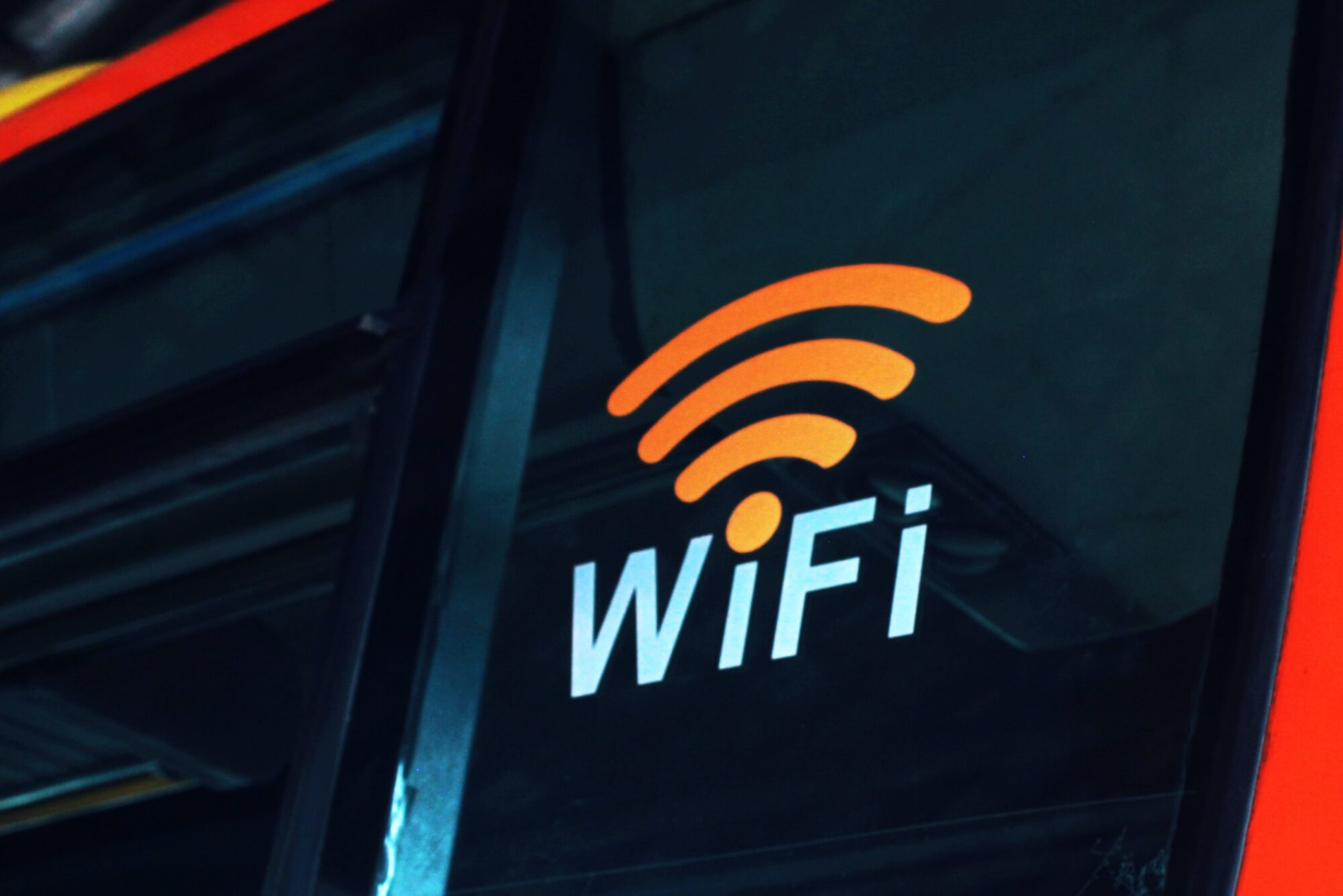 Wifi zeichen in Orange